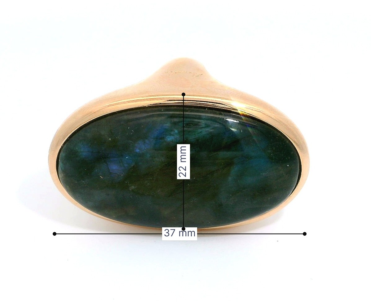 Echt groß - Statement Ring mit Labradorit – Bild 6