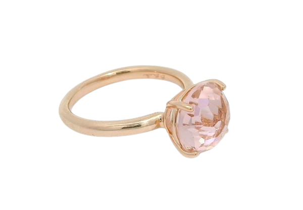 Golden Rose - lachsrosa Bronzallure Solitaire in Rosé – Bild 5