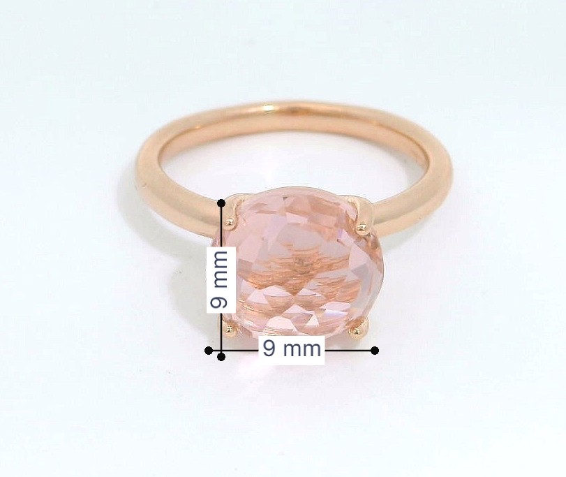 Golden Rose - lachsrosa Bronzallure Solitaire in Rosé – Bild 7