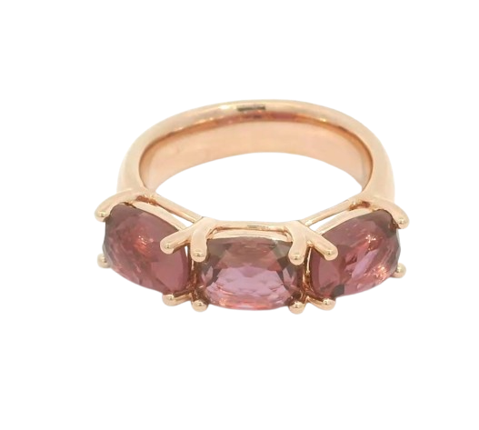 Stilvoller Trinity Ring in Bordeaux von Bronzallure – Bild 3