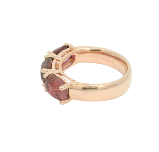 Stilvoller Trinity Ring in Bordeaux von Bronzallure – Bild 4