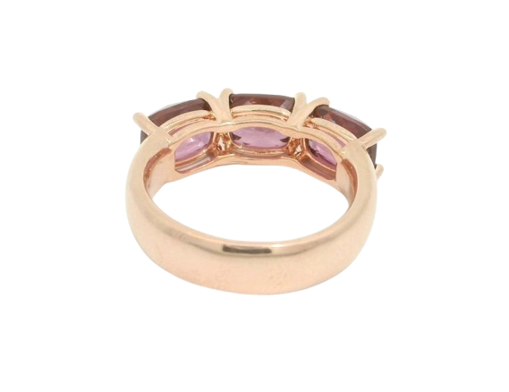 Stilvoller Trinity Ring in Bordeaux von Bronzallure – Bild 5