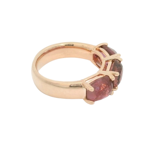 Stilvoller Trinity Ring in Bordeaux von Bronzallure – Bild 6