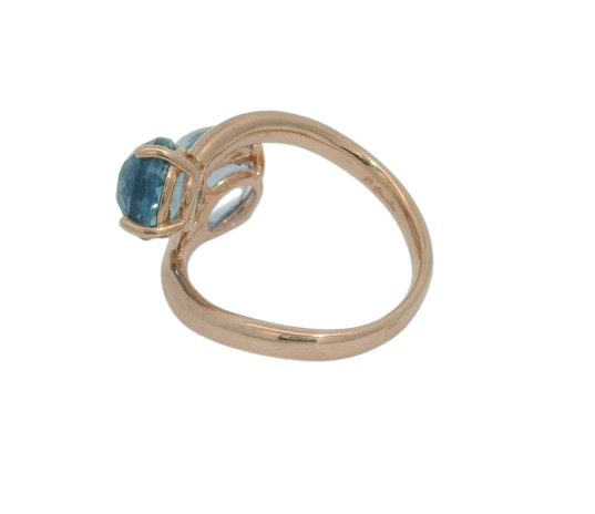 Duett in Blau - Bronzallure Ring rosévergoldet – Bild 2